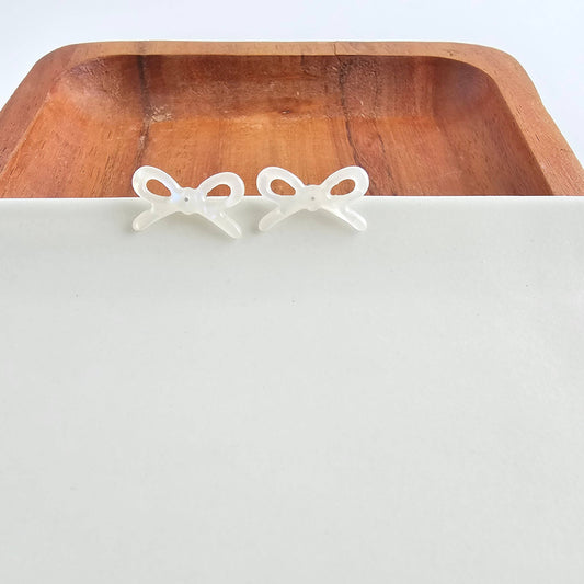 Opalite Bow Stud Earrings
