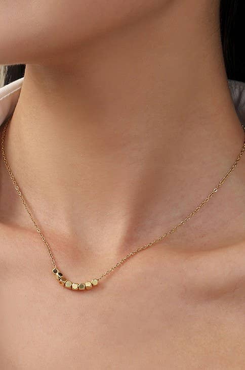 GOLD CLASSIC CUBE NECKLACE