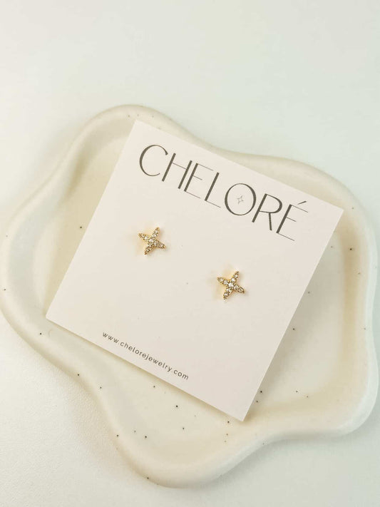 Cheloré Gold Star Studs