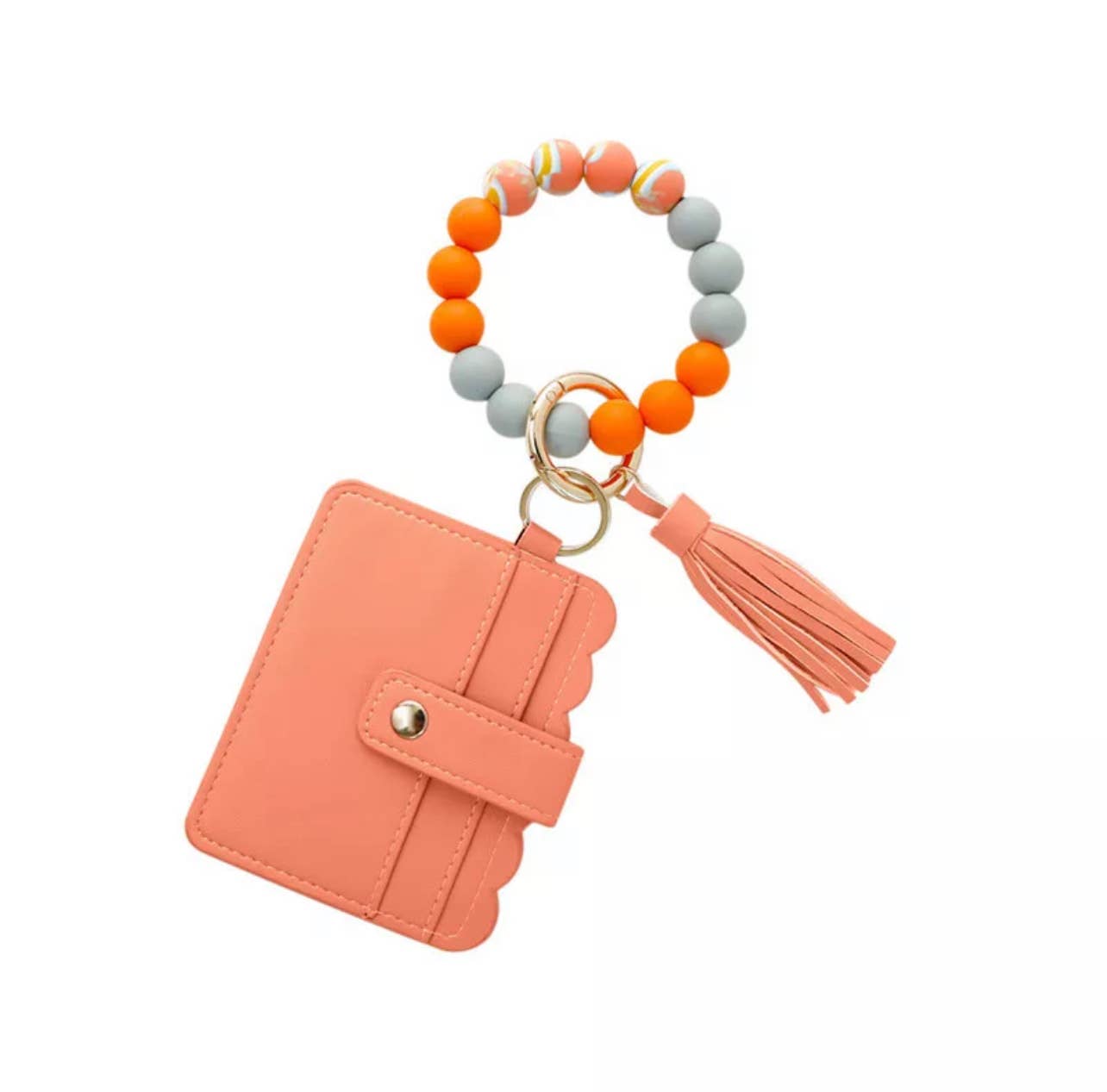 Wallet Wristlet Bead Tassel Keychain