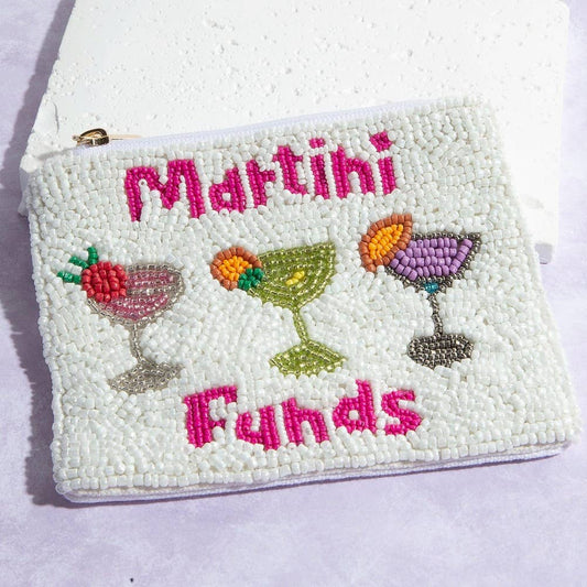 Martini Funds Beaded Coin Purse