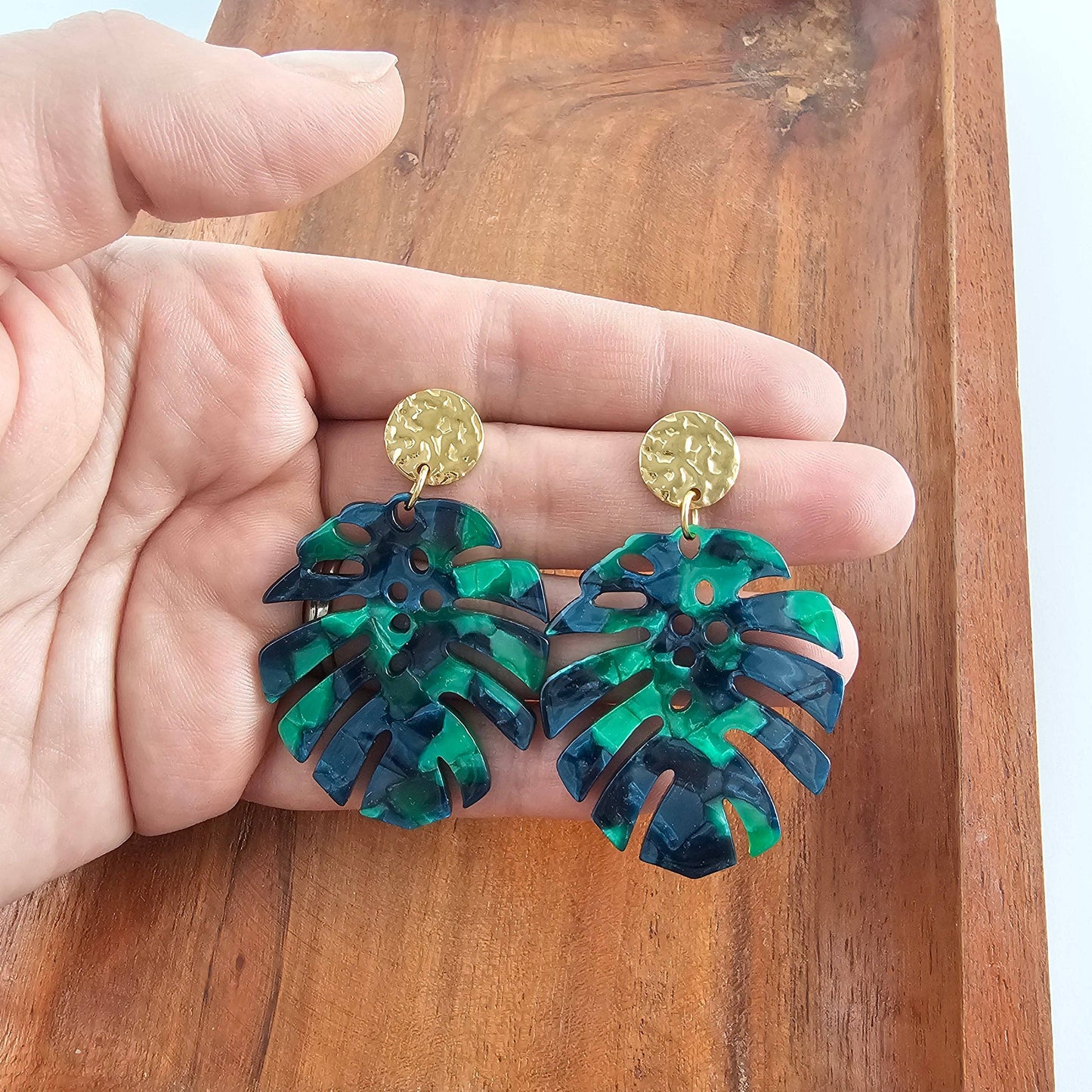 Leilani Earrings - Dark Green // Jewelry, Resort