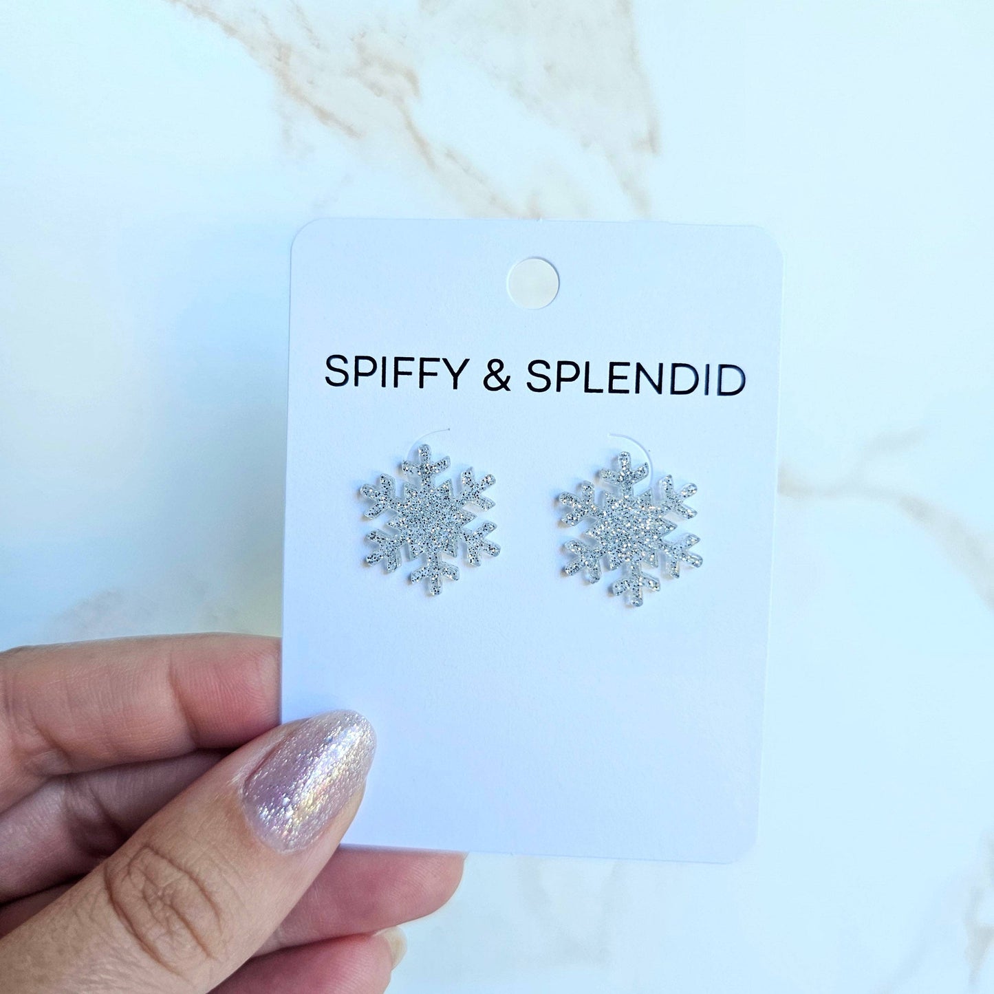 Snowflake Silver Studs