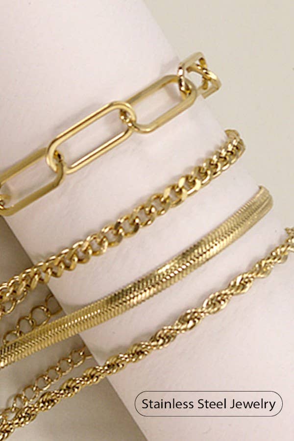 STAINLESS STEEL GOLD BRACELET