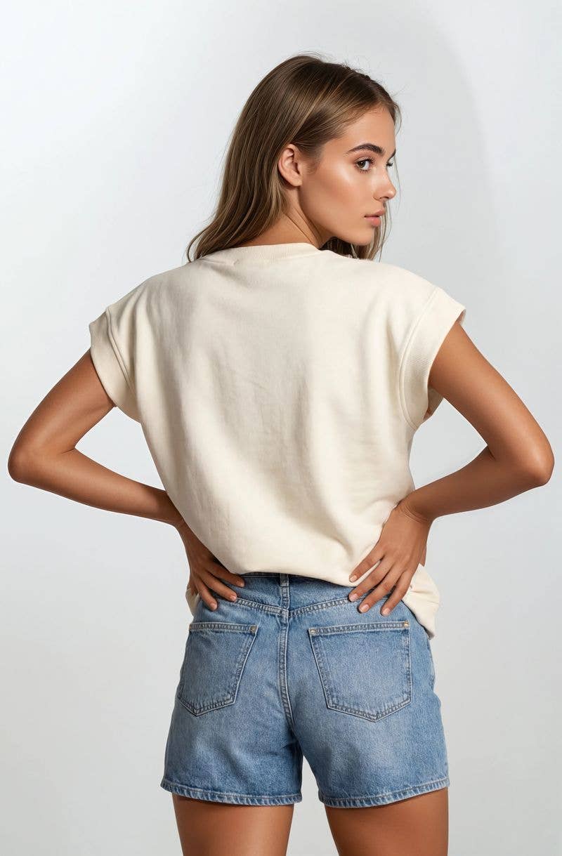 Floral Embroidered Butter Flower Print Top