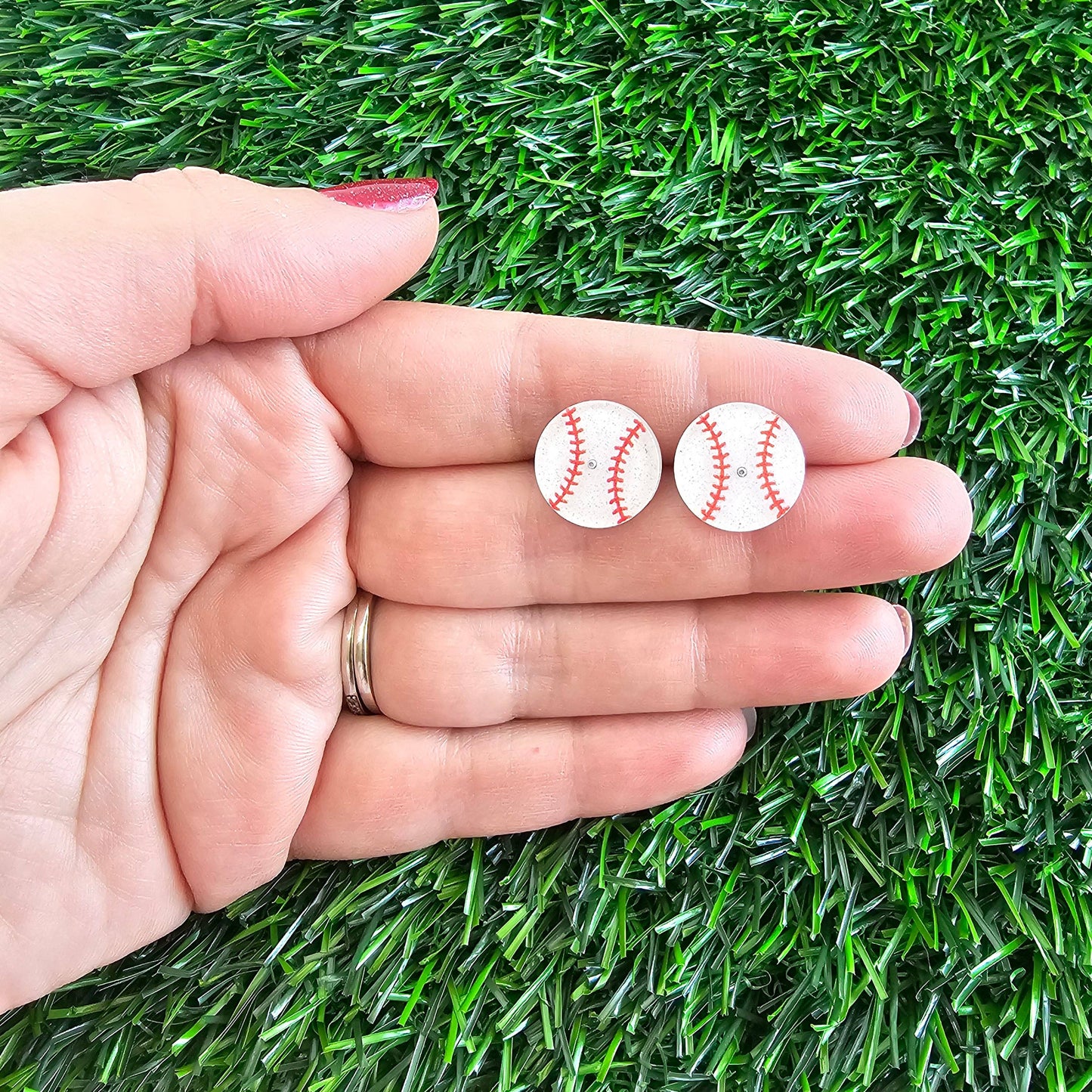 Baseball Glitter Game Day Stud Earrings