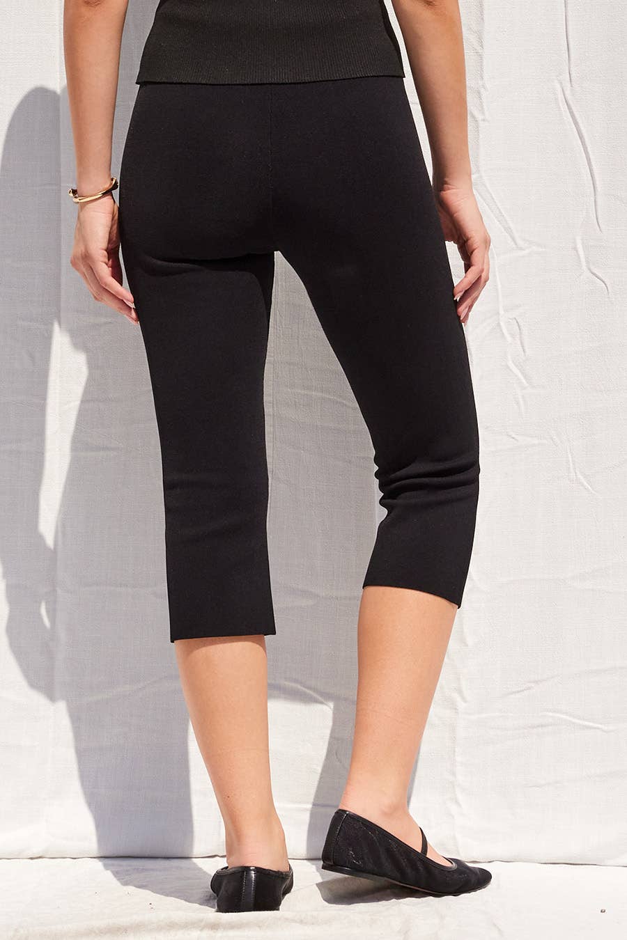 Black Stretch Capri Pants