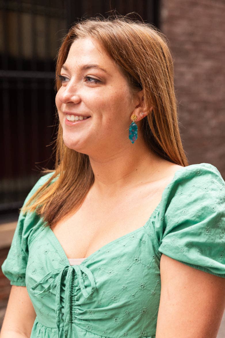 Sea Green Gemma Earrings