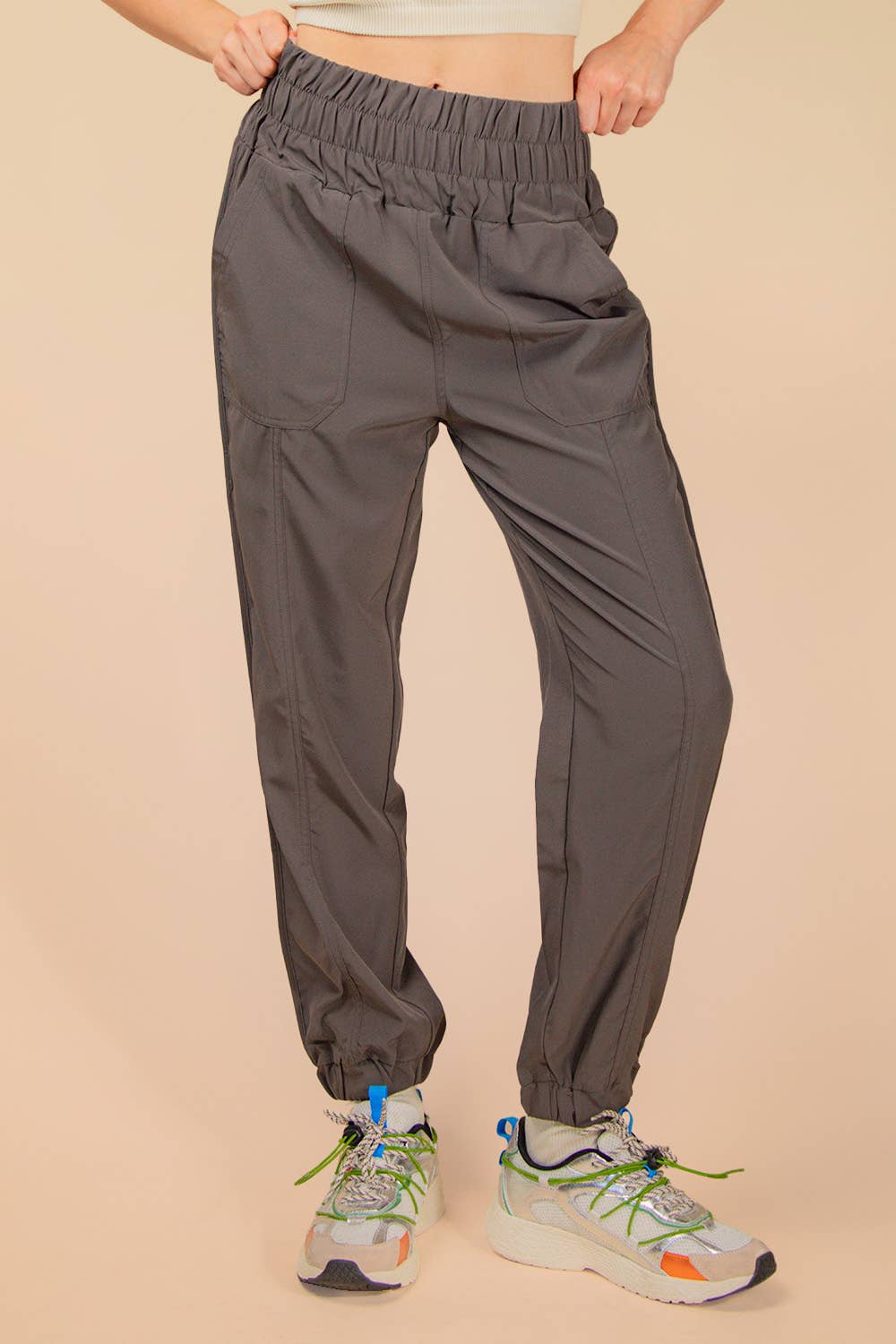 Chestnut Elasticized Waist Joggers