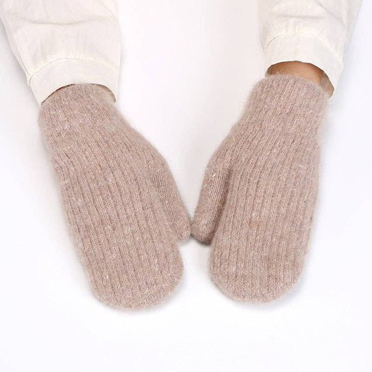 Padded Knit Mitten Gloves