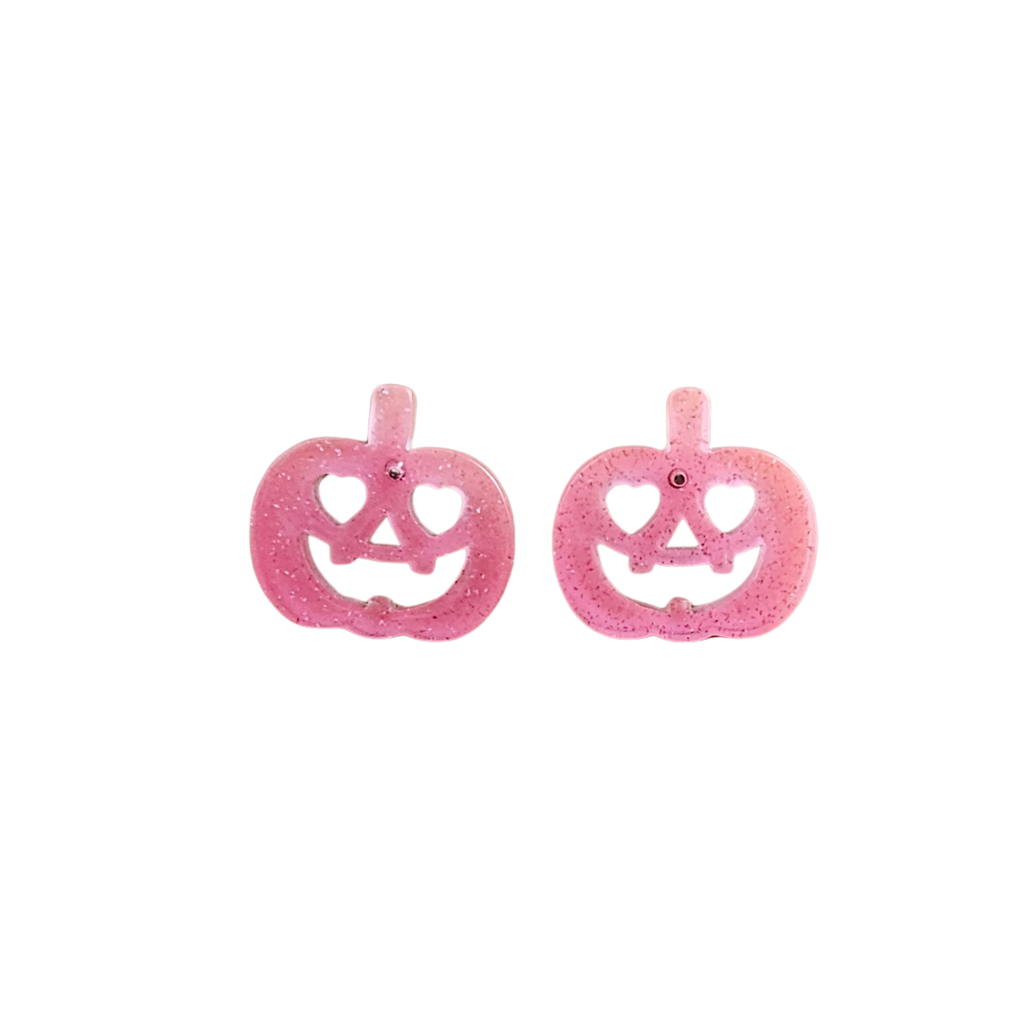 Pink Jack O' Lantern Pumpkin Studs