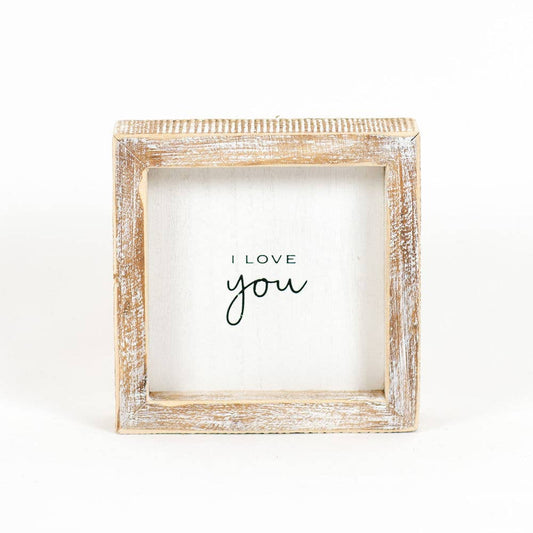 5x5 I Love You Wood Sign