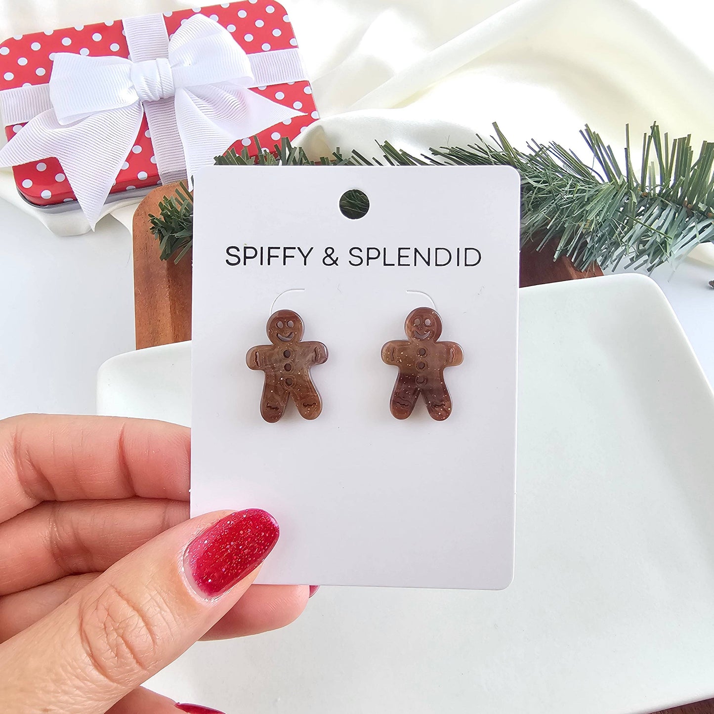 Gingerbread Shimmer Studs