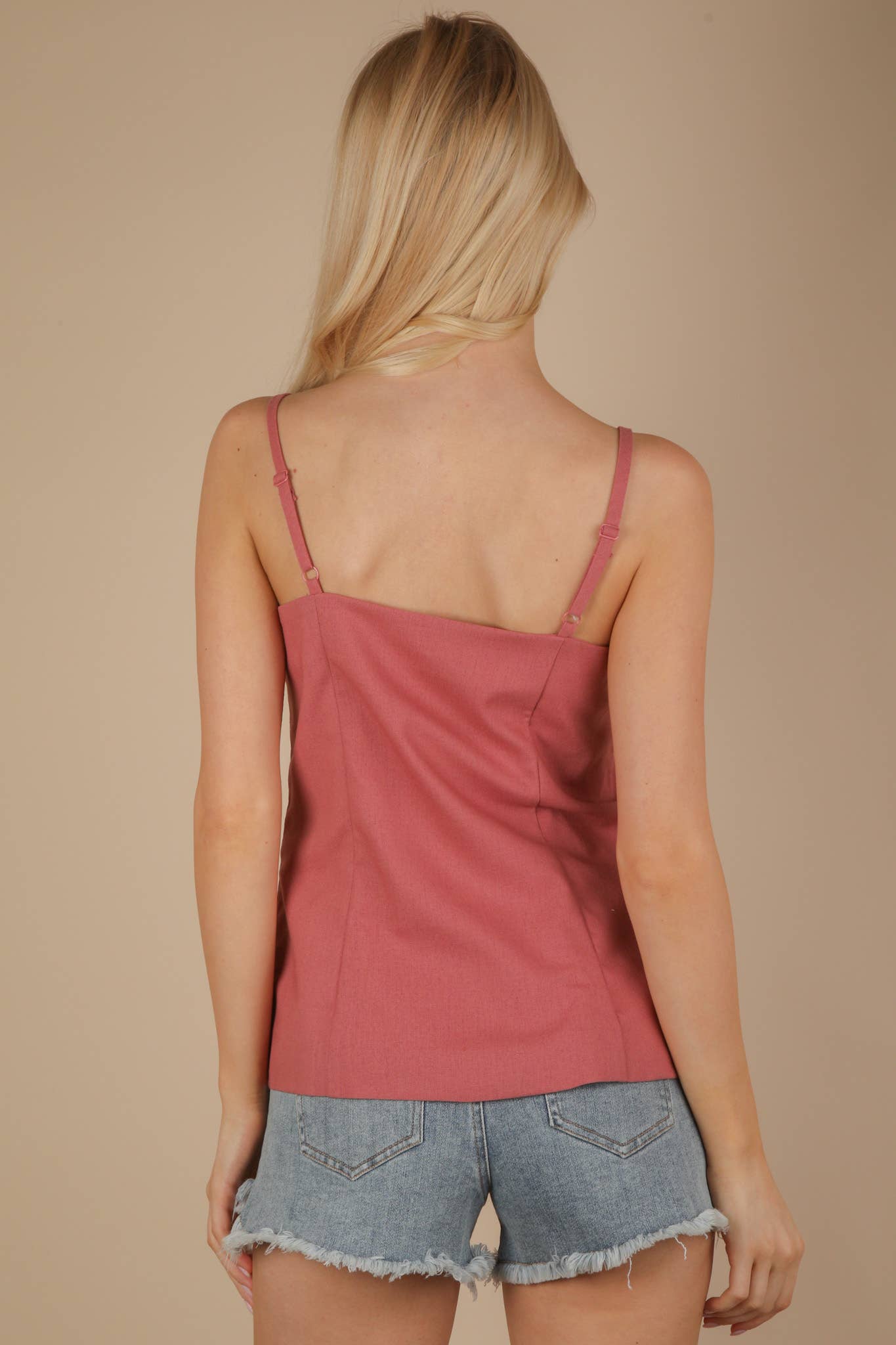 Button Down Solid Woven Top