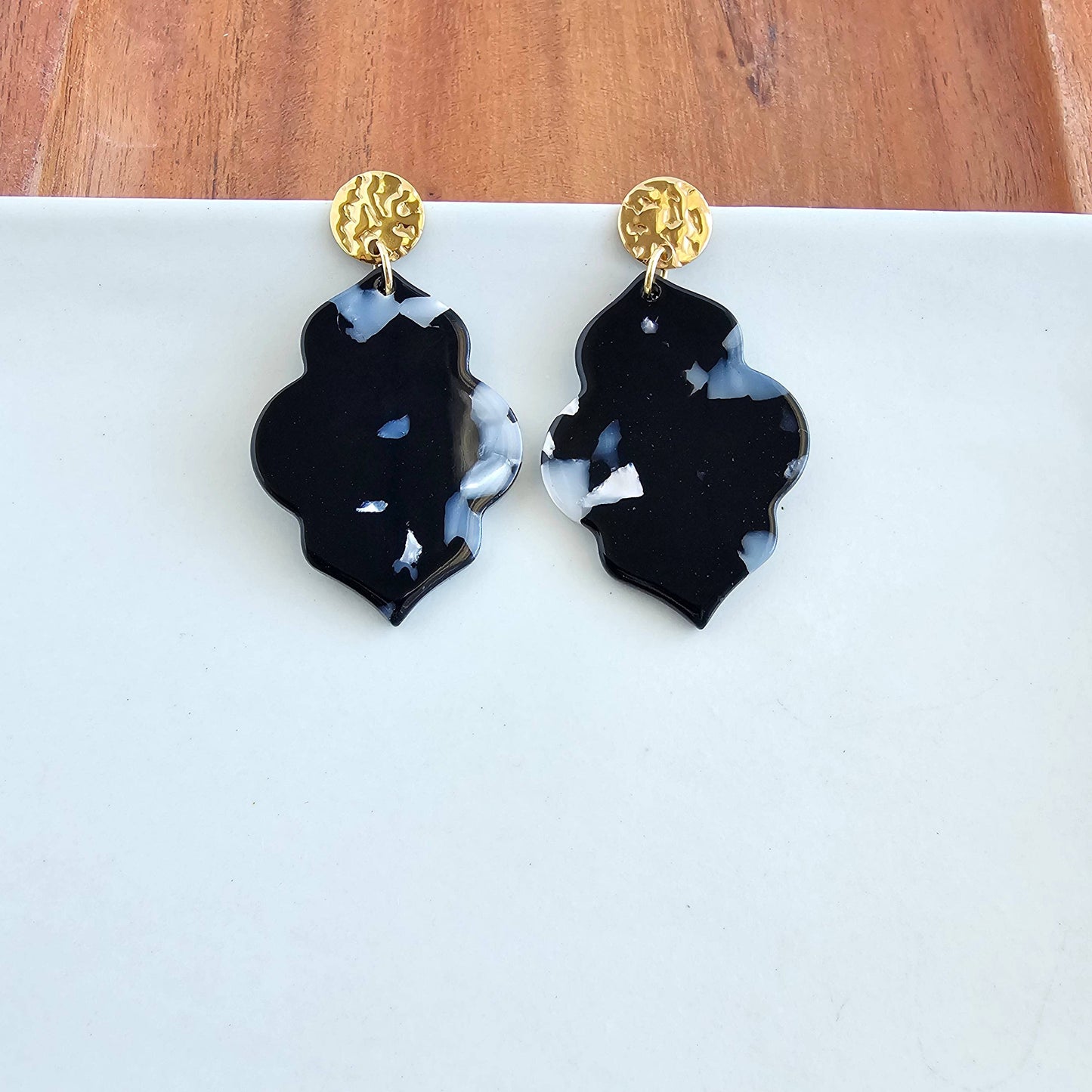 Natalia Onyx Black Earrings