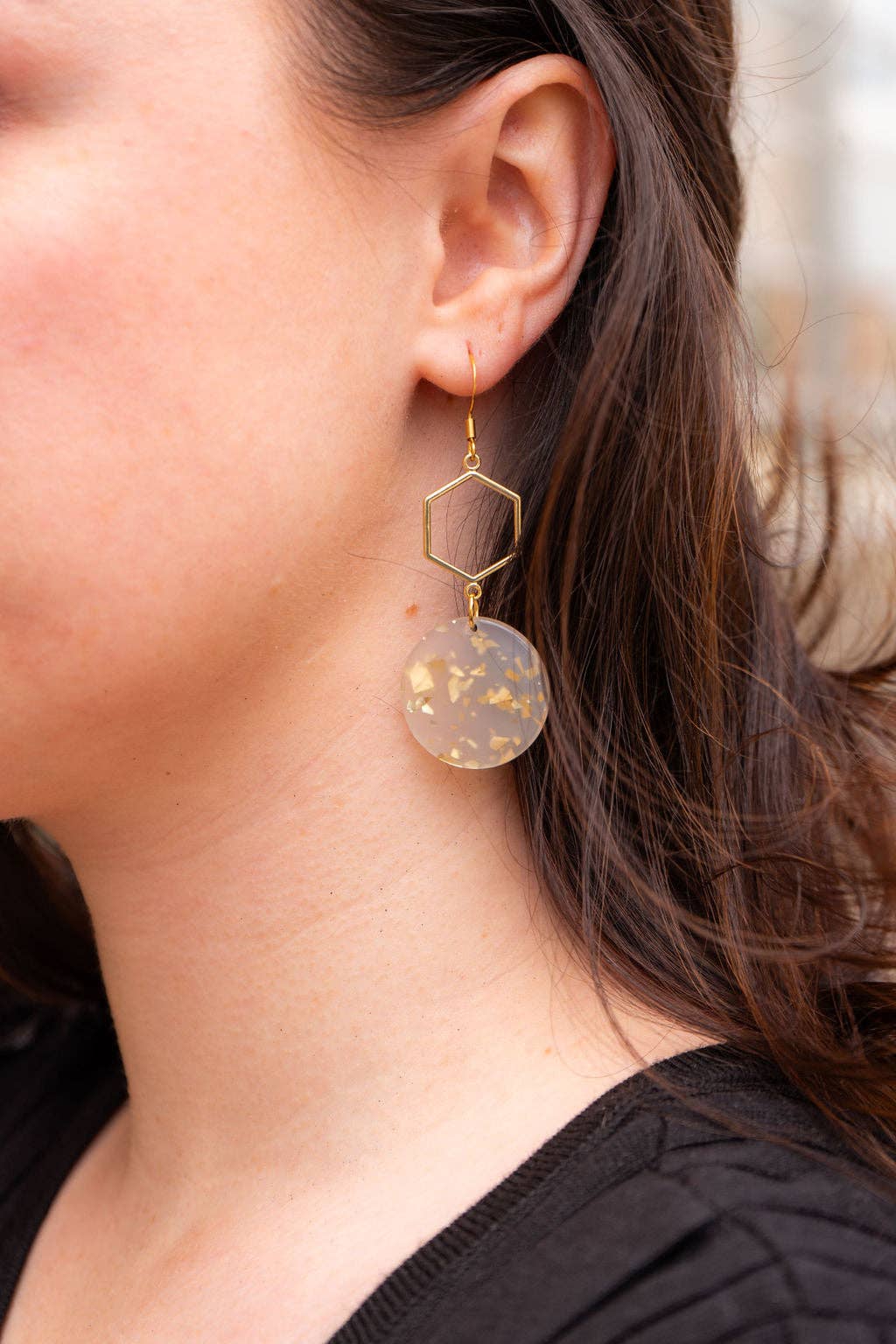 Gold Flake Layla Earrings