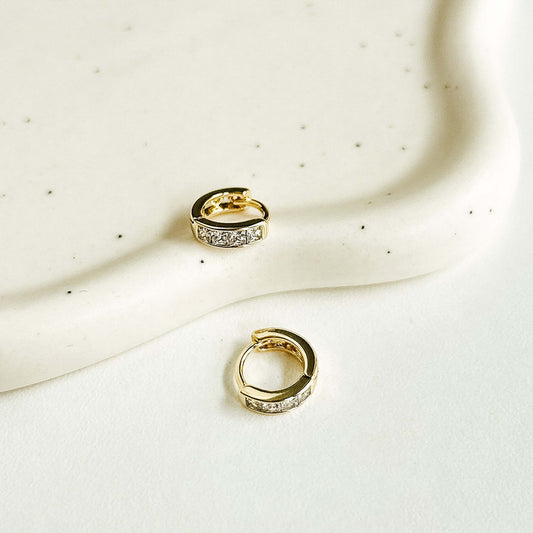 Cheloré Gold CZ Huggie