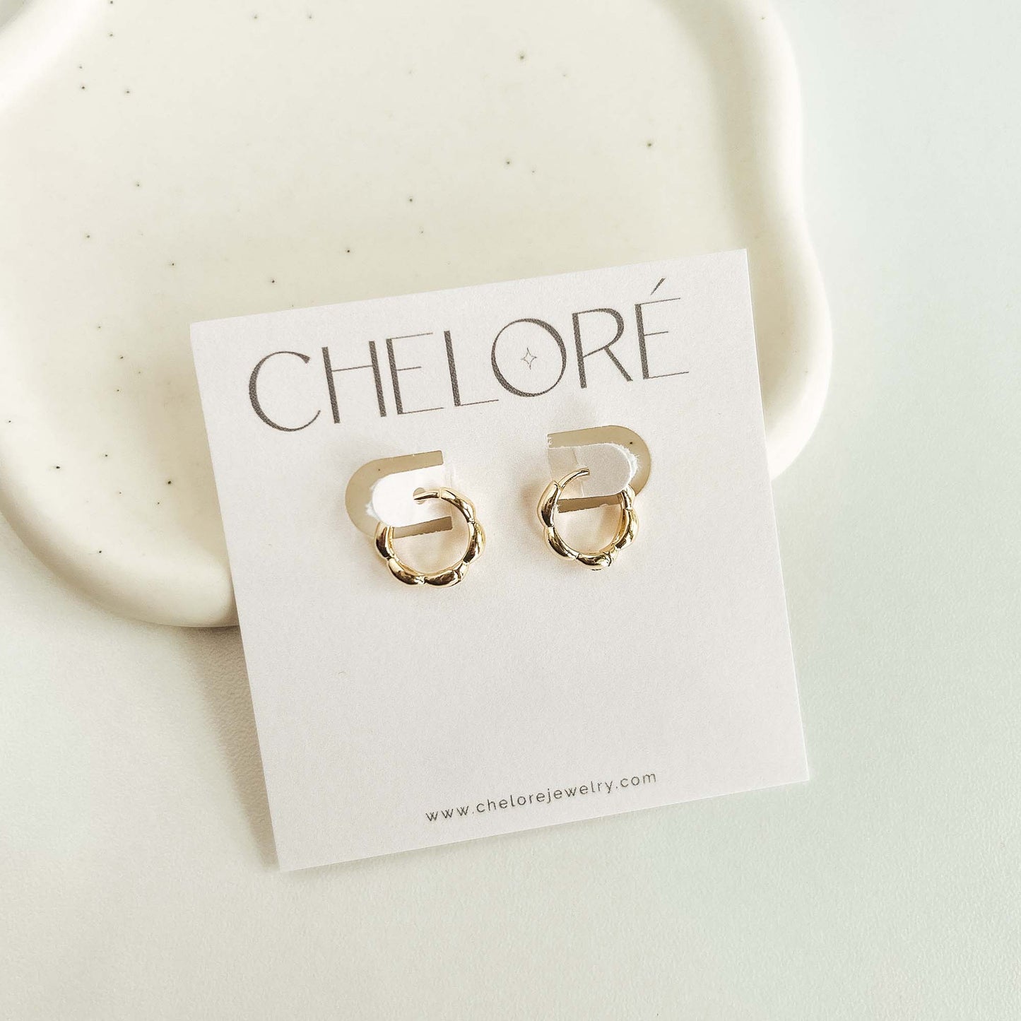 Cheloré Gold Mini Bubble Hoops