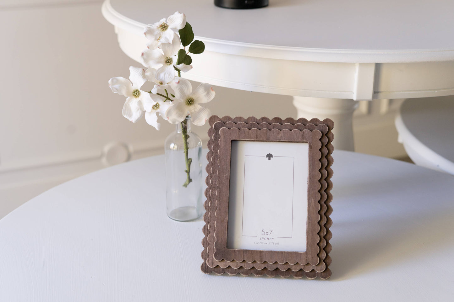 5x7 Espresso Wood Scallop Frame