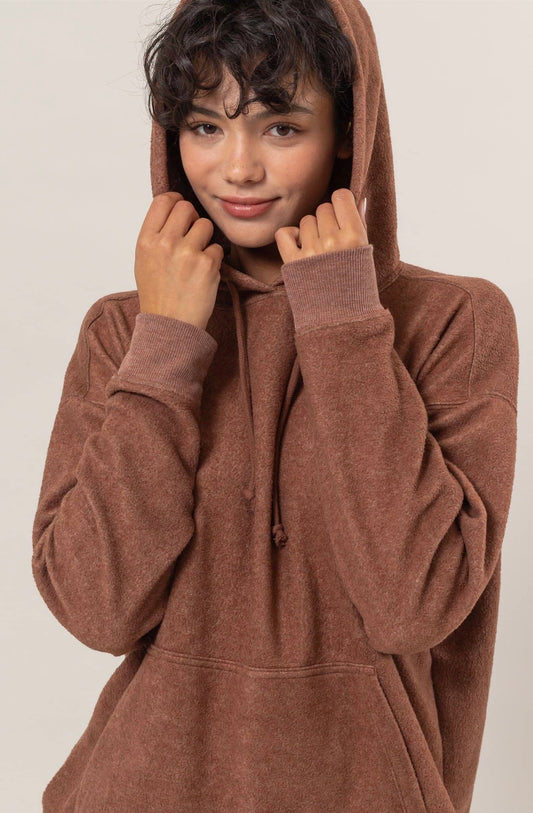 Chestnut Brushed Oversized Hoodie