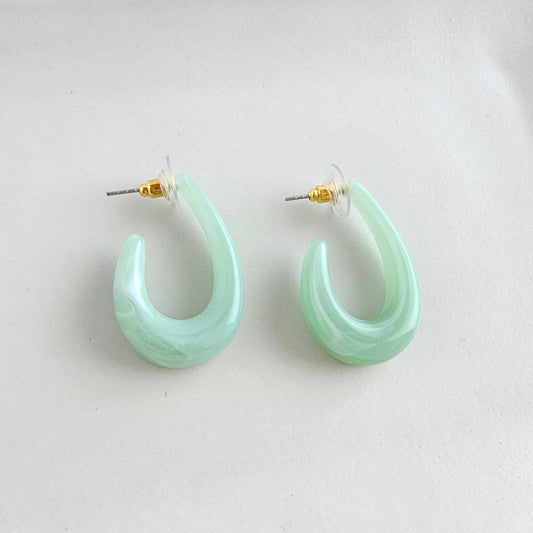 Sage Julie Hoop Earrings