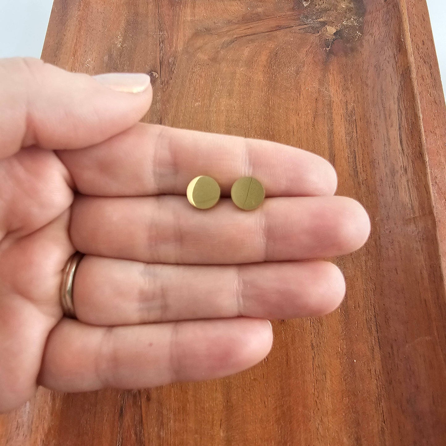 Gold Luxe Circle Studs