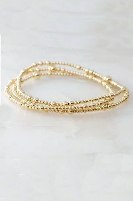 Multi Layer Gold Beaded Bracelets