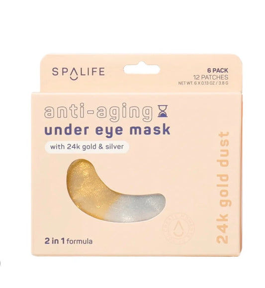 SpaLife 24 Gold & Silver Eye Mask Set