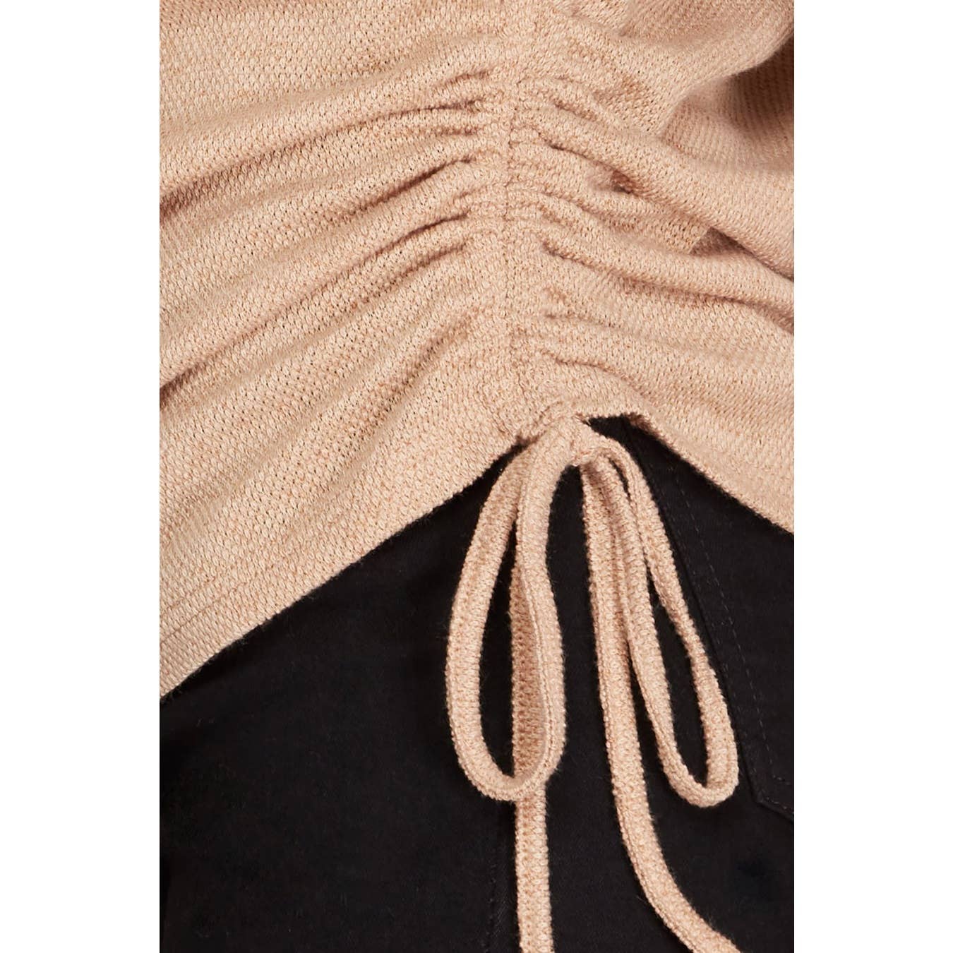 Long Sleeve Rouched Side Top