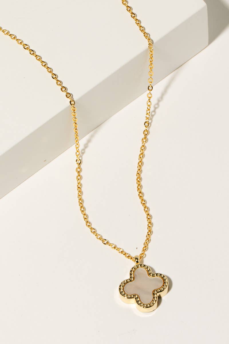 Gold Clover Pendant Necklace