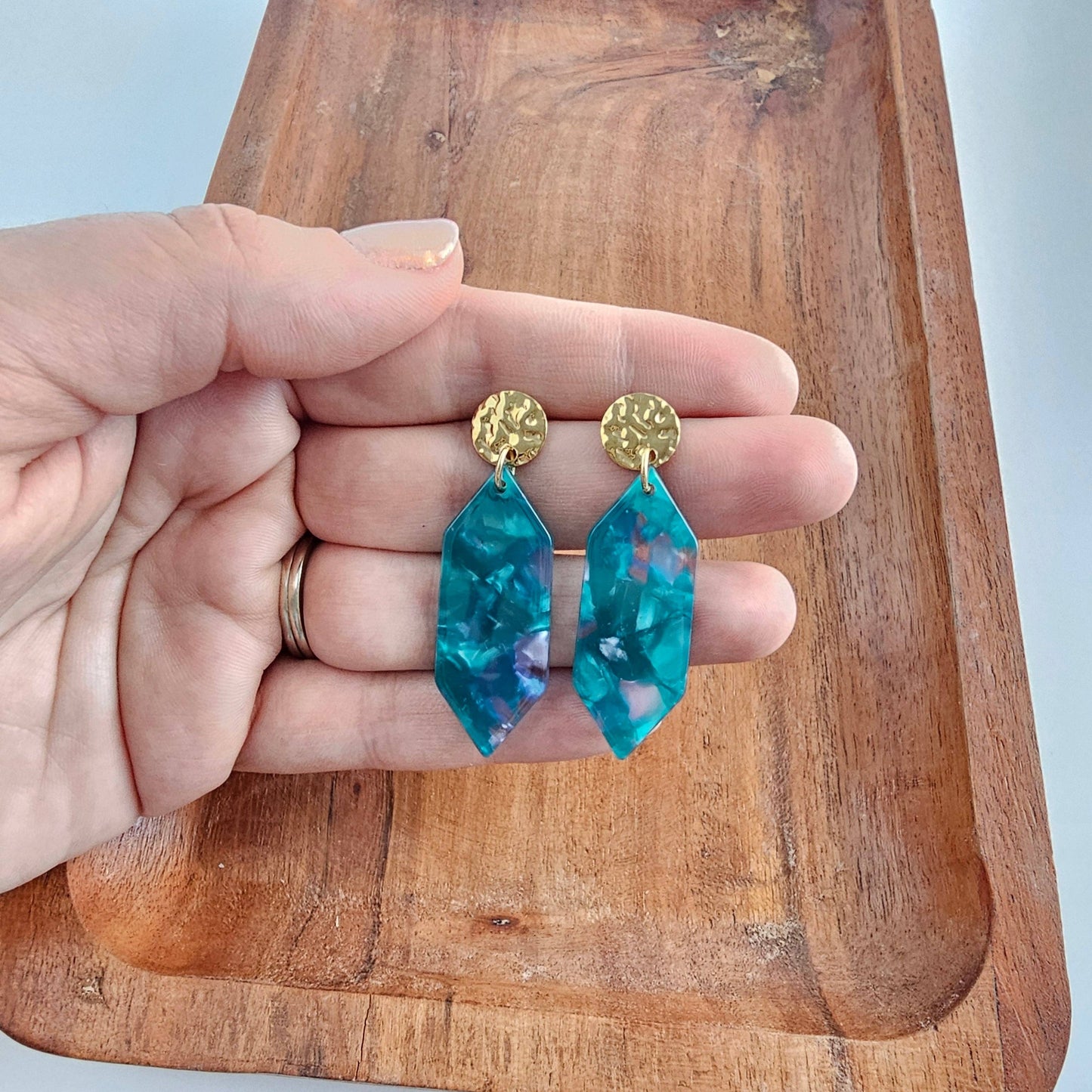 Sea Green Gemma Earrings