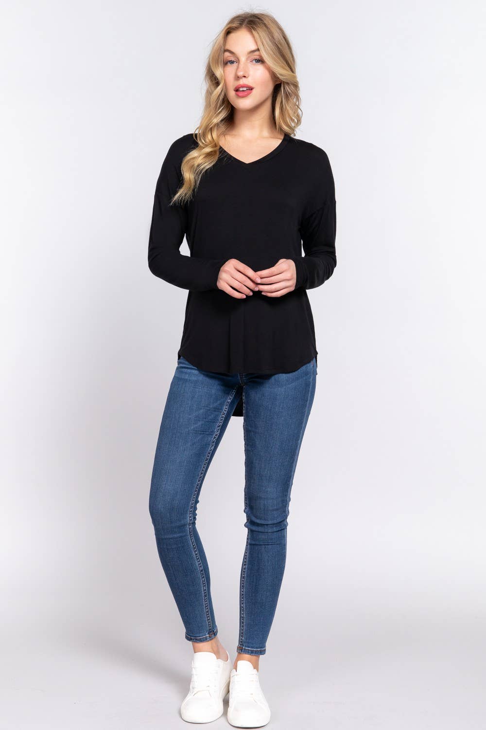 Long Sleeve V-Neck Addy Top