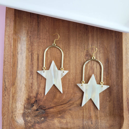 Rosie Star Ivory Earrings