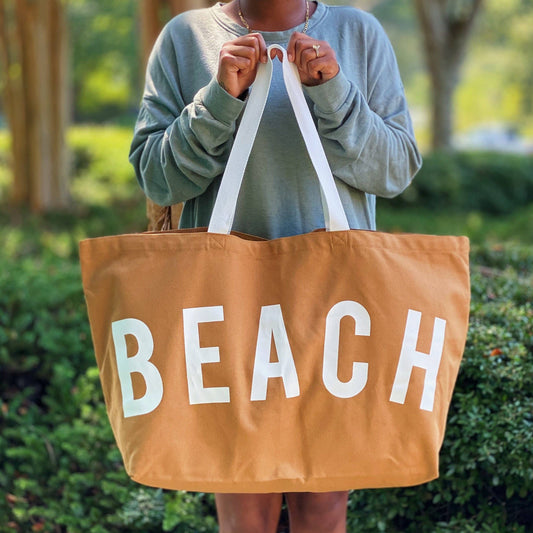 Let’s Beach Canvas Tote