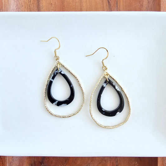 Savannah Onyx Black Earrings