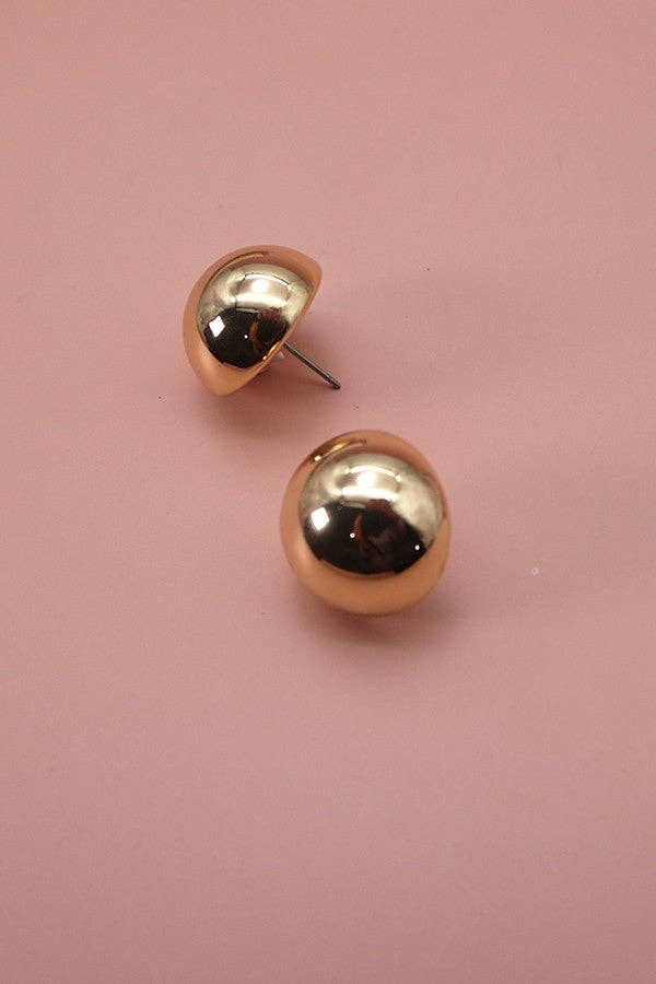 GOLD BUBBLE STUD EARRINGS