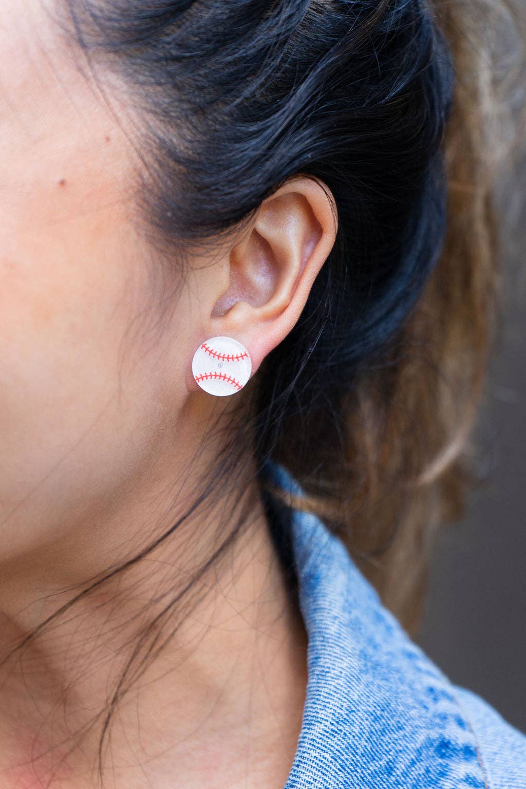 Baseball Glitter Game Day Stud Earrings