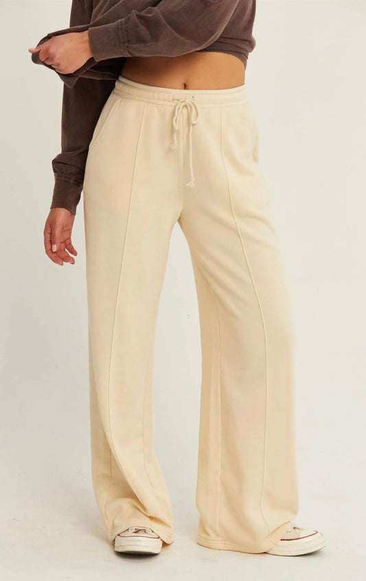 LHIGH-WAIST DRAWSTRING PANTS