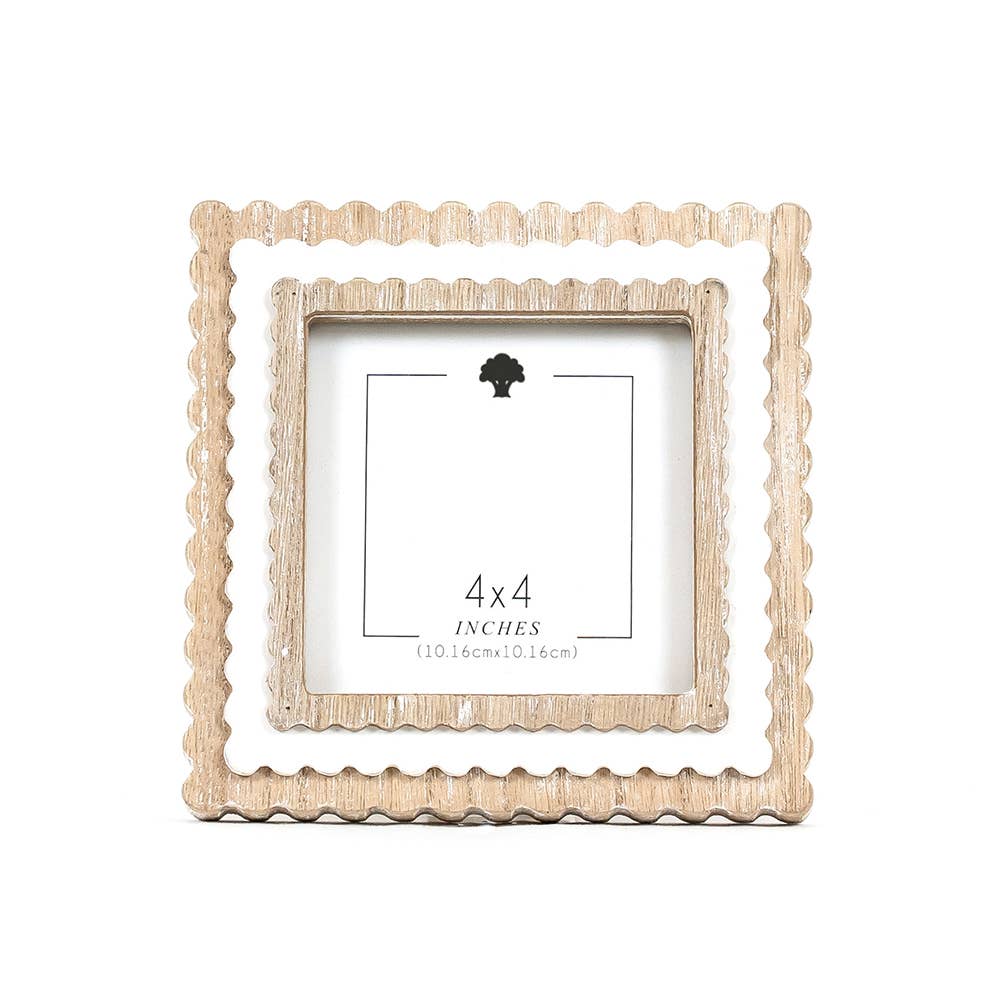 4x4 Wood Scallop Frame