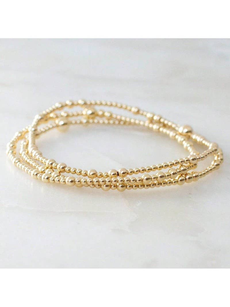 Multi Layer Gold Beaded Bracelets