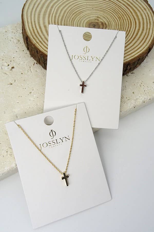 Gold Mini Cross Necklace