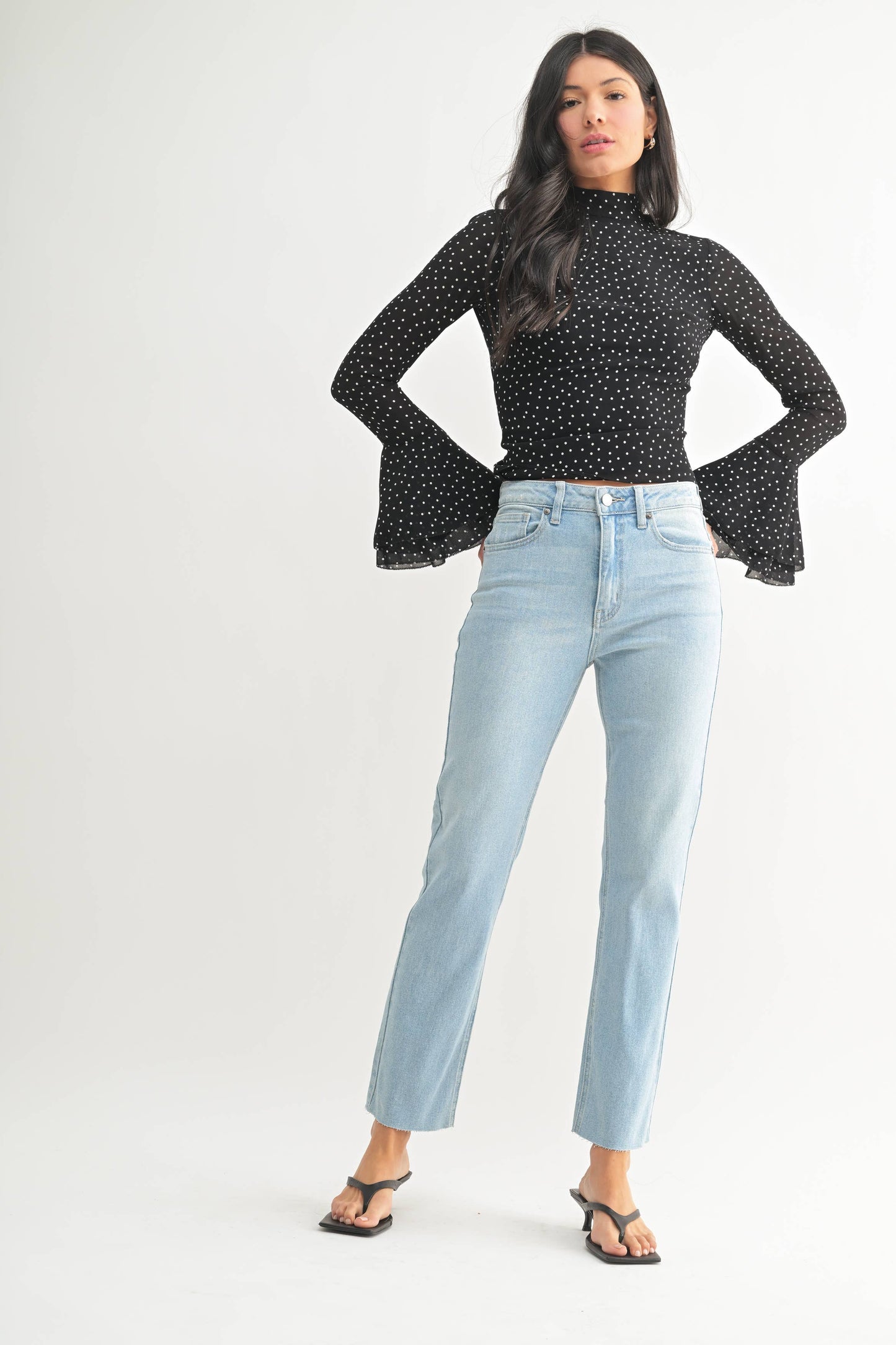 Luna Straight Leg Light Wash Jeans