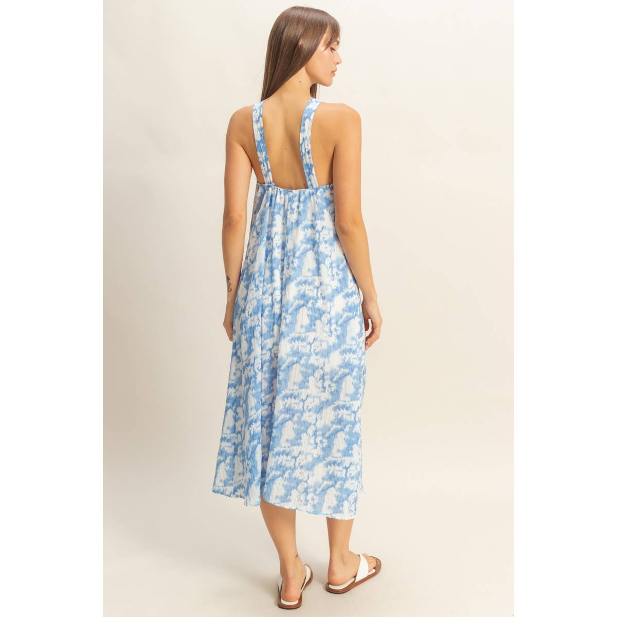 Halter Cross Neck Backless Maxi Dress