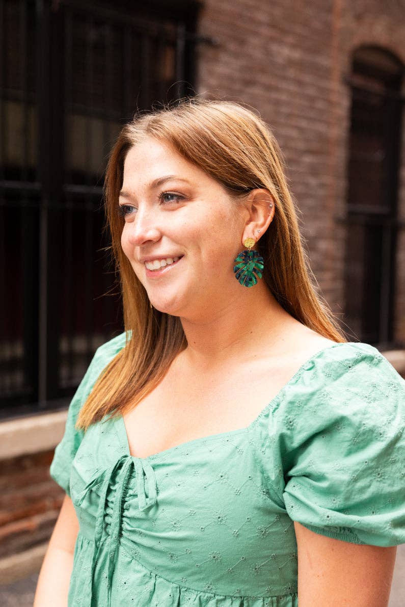 Leilani Earrings - Dark Green // Jewelry, Resort