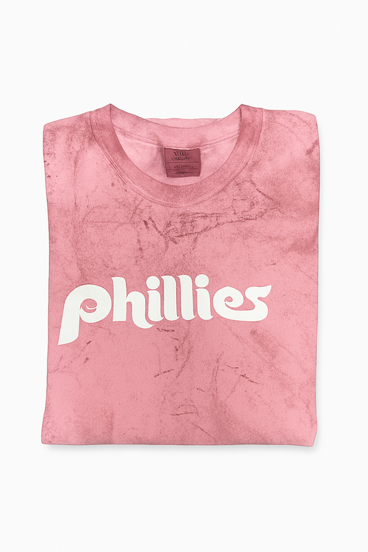 Phillies Pink Tye Dye Tee