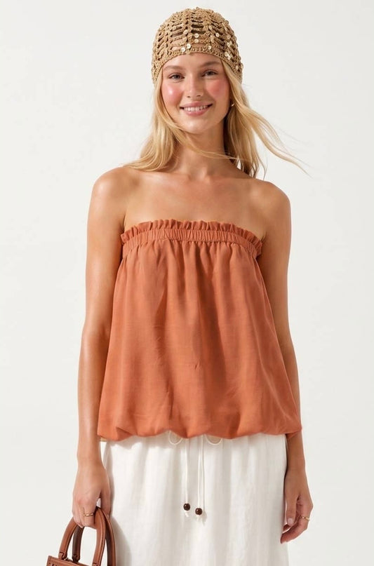Bubble Hem Tube Top