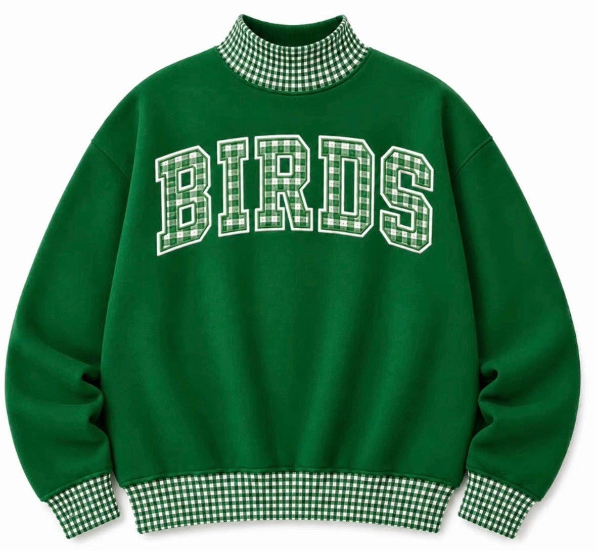 Philadelphia Eagles Birds Gingham Mockneck Sweatshirt
