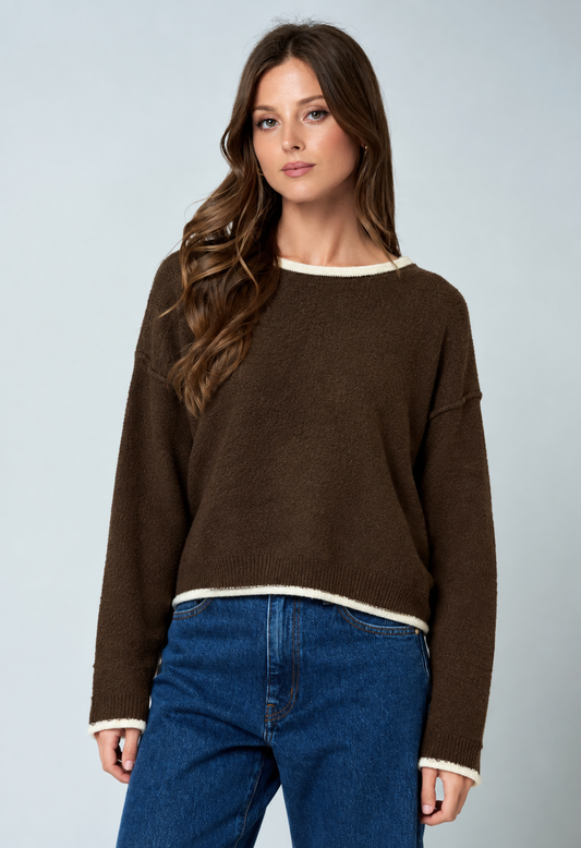 Chocolate Cream Crewneck Sweater