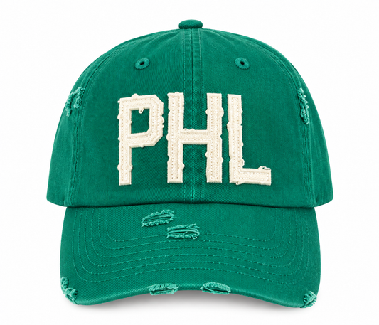 PHL Kelly Green Distressed Hat