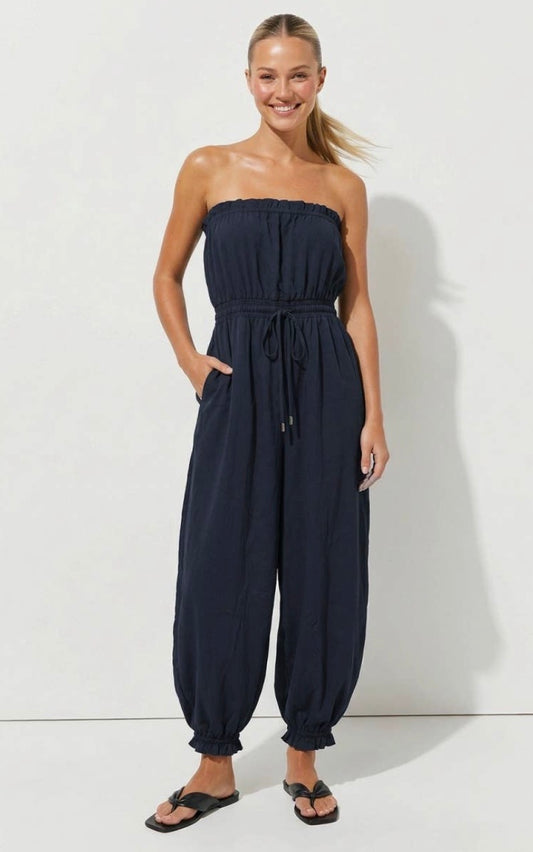 Strapless Balloon Leg Jumpsuit